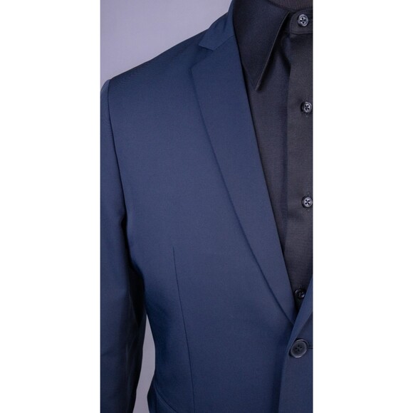 H&M Mens Blazer Jacket Size 40R Slim Fit Stretch Sport Coat Two Button Poly - Picture 5 of 14